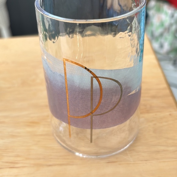 Anthropologie Painted Monogram Juice Glass - Picture 4 of 4